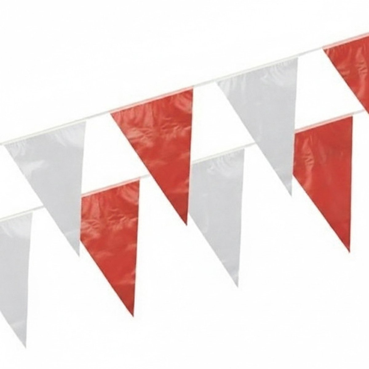 G2PLUS Stoffen vlaggetjesslinger, 12 m, kleurrijke vlaggetjesslinger, met 42 stuks, grote, kleurrijke vlaggetjes voor bruiloft, verjaardag en feest, blauw en rood