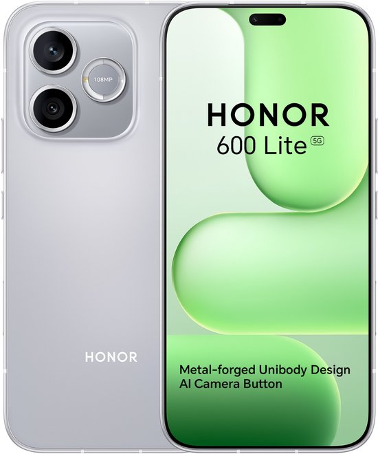 Honor 600 Lite - Smartphone - Velvet Grijs - 8/256GB - 5G