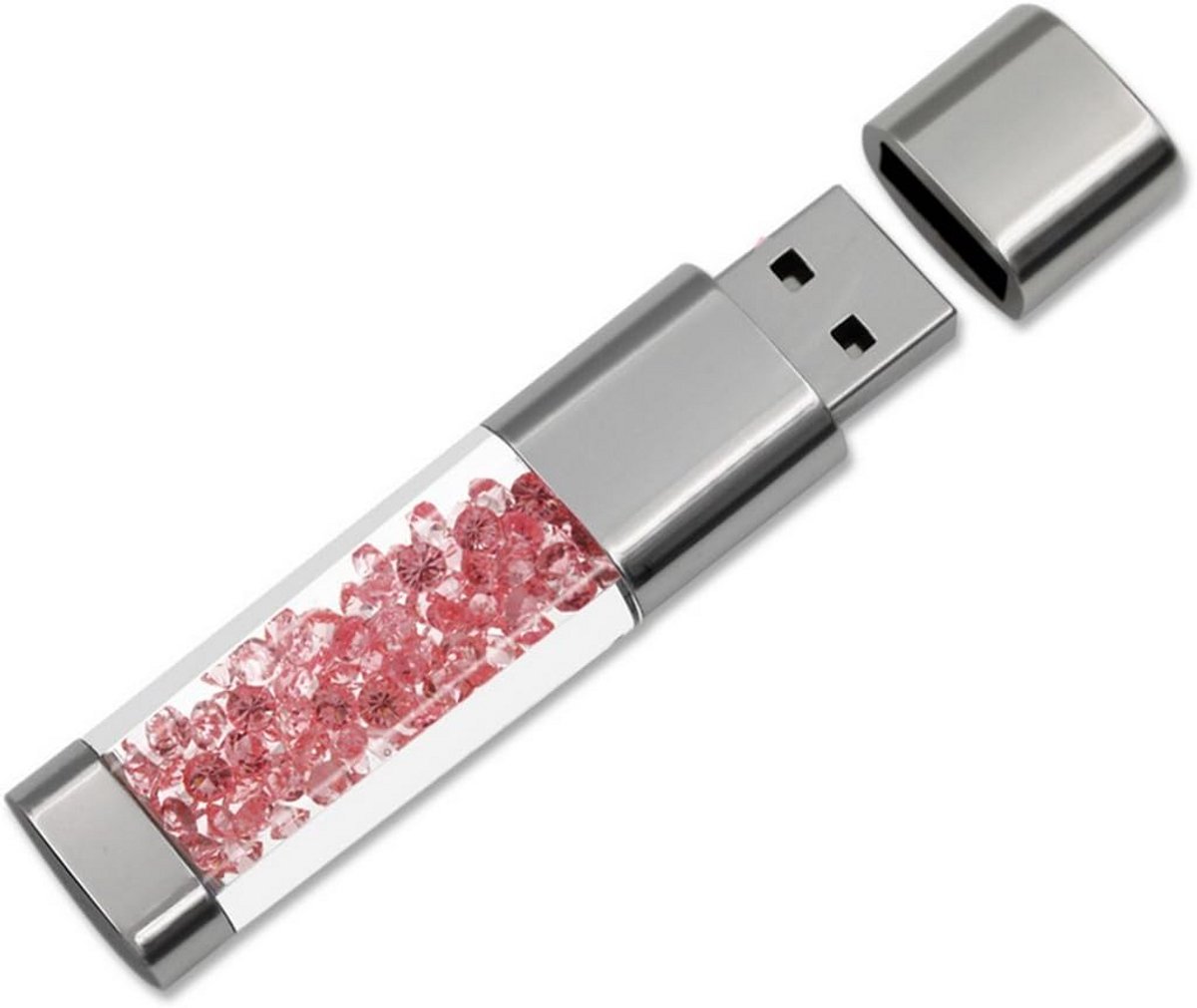 Crystal USB Stick - Geheugen Pen Drive - Data Opslag - Waterdicht Schokbestendig - 16GB - Roze