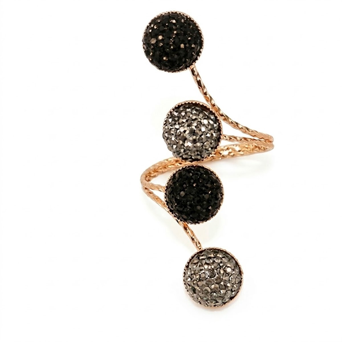 Holle Spiraal Ring van Roestvrij Staal – Minimalistisch Statement Design (Zilverachtig)