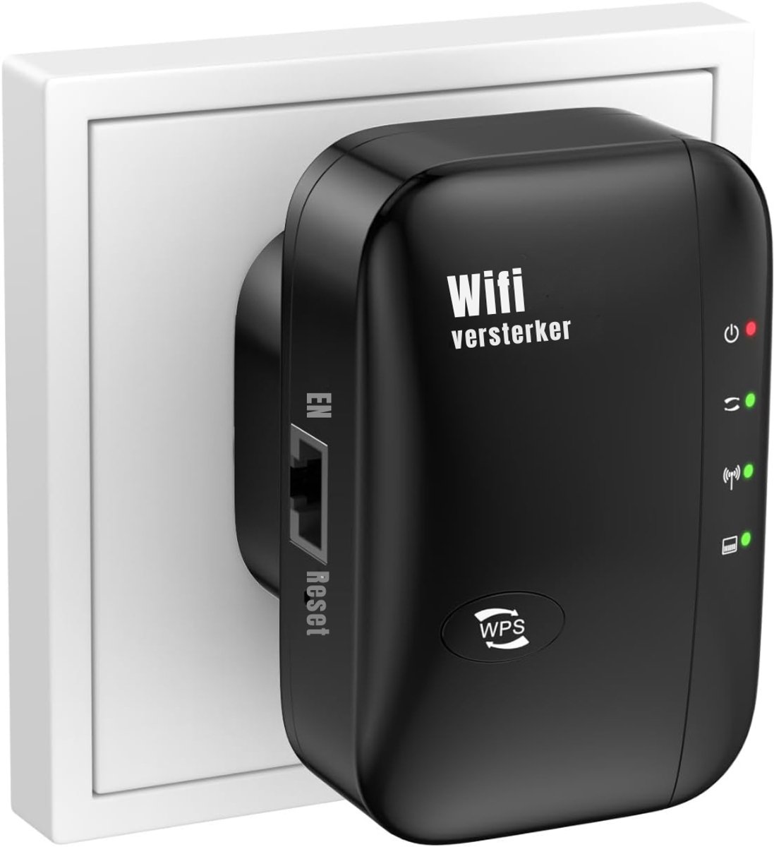 SVN® Wifi Versterker Stopcontact - Wifi Versterker - 1200 Mbit/s - Zwart - 10cm x 9cm x 6cm; 90 g
