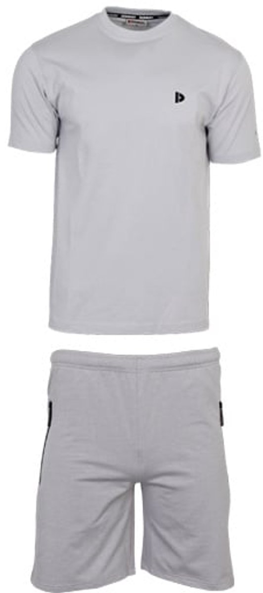 Donnay - Zomerset (Prince) - T-shirt/Joggingshort - Heren - Light grey (344)- maat S