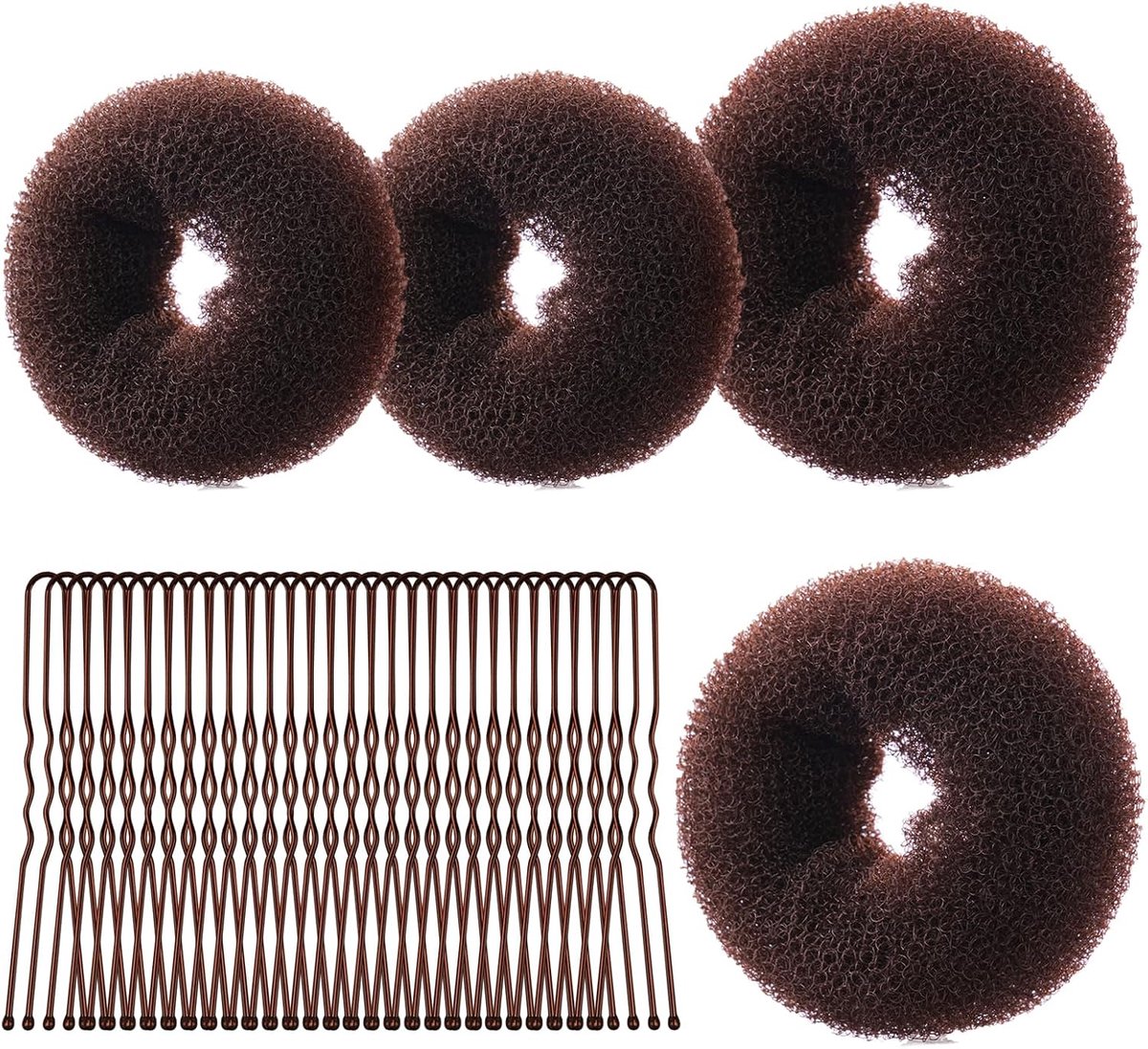 Haar Bun Maker - Knot Vormer - Haar Styling - Set van 4 - 165 x 135 x 2 cm