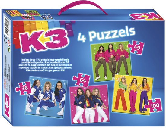 K3 puzzel - Alle kleuren - 50 stukken