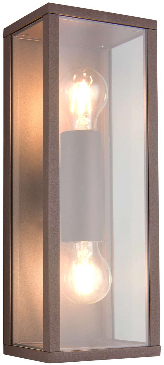 TRIO GARONNE - Wandlamp - Roestkleur - excl. 2x E27 4 W - Wandmontage - Buitenverlichting - IP44