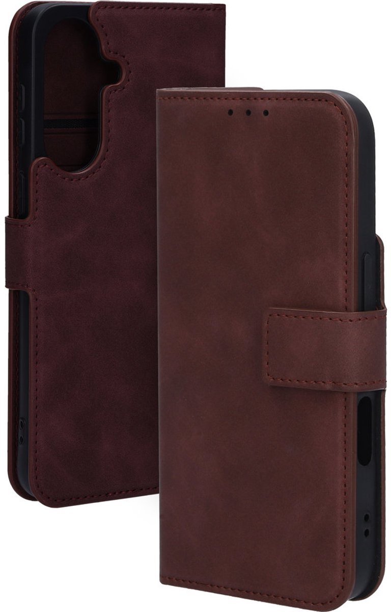 Mobiparts hoesje geschikt voor Samsung Galaxy A37 - Wallet/Boekhoesje - Eco Leer - Magneet Sluiting - Opberg vakken - Paars Rood