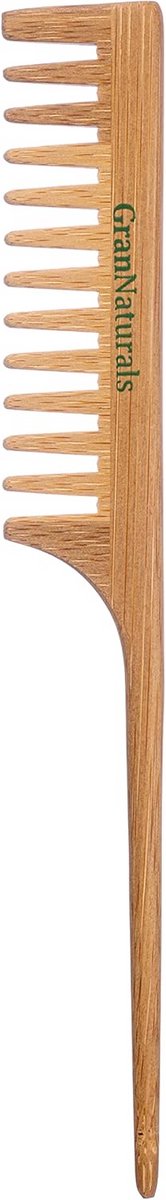 Kam met Brede Tanden - Rattail Kam - Haar Stylen - Houten Handvat - 21 cm Pakket