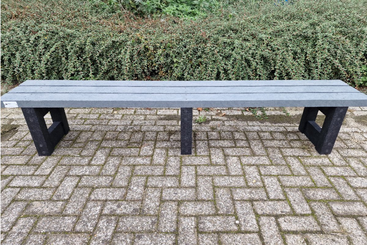 Rockwood® Zitbank Lifelong - Zwaar Kunststof (85kg) - Mineral Grey 2.40m Naturel