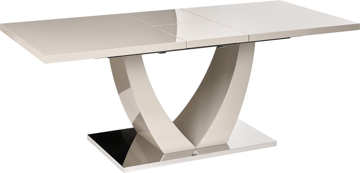 MERRAN - Uitschuifbare eettafel - Lichtbeige - MDF