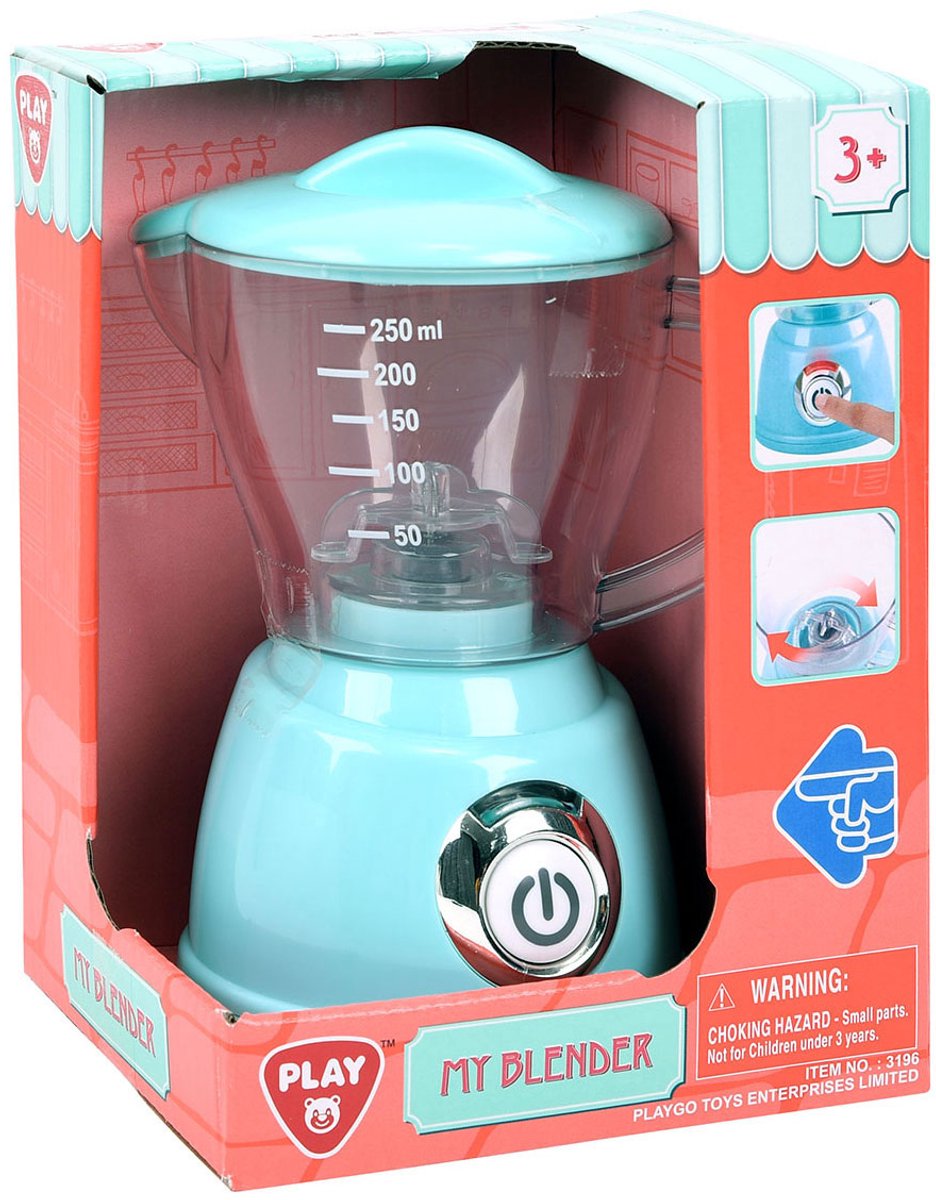 Play speelgoed blender blauw - realistisch keukenspeelgoed voor kinderen.