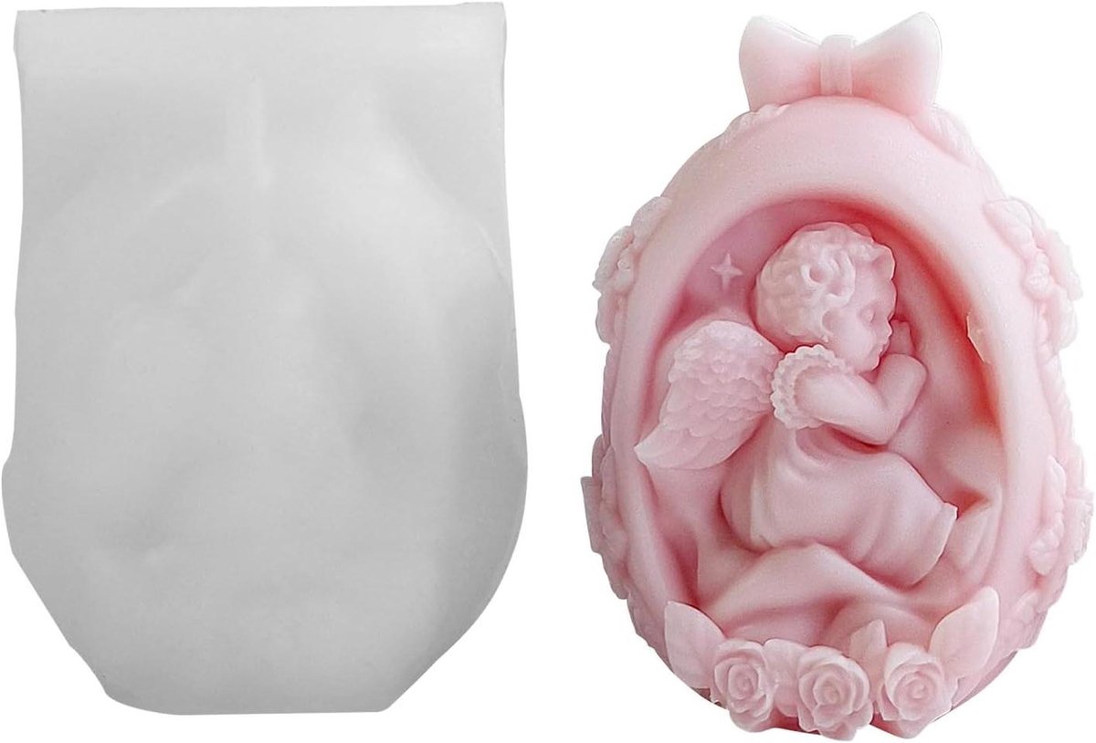 3D Kaarsvorm Engel Baby - Siliconen Vorm Pasen DIY - Bloem Kaarsgietvormen