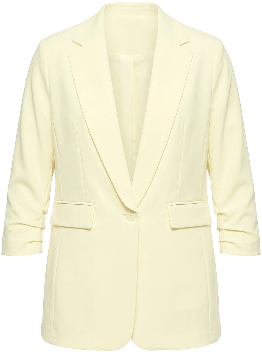 Angel of Style - Dames - Blazer open model reverskraag lange mouwen - Sorbet geel - Maat 42
