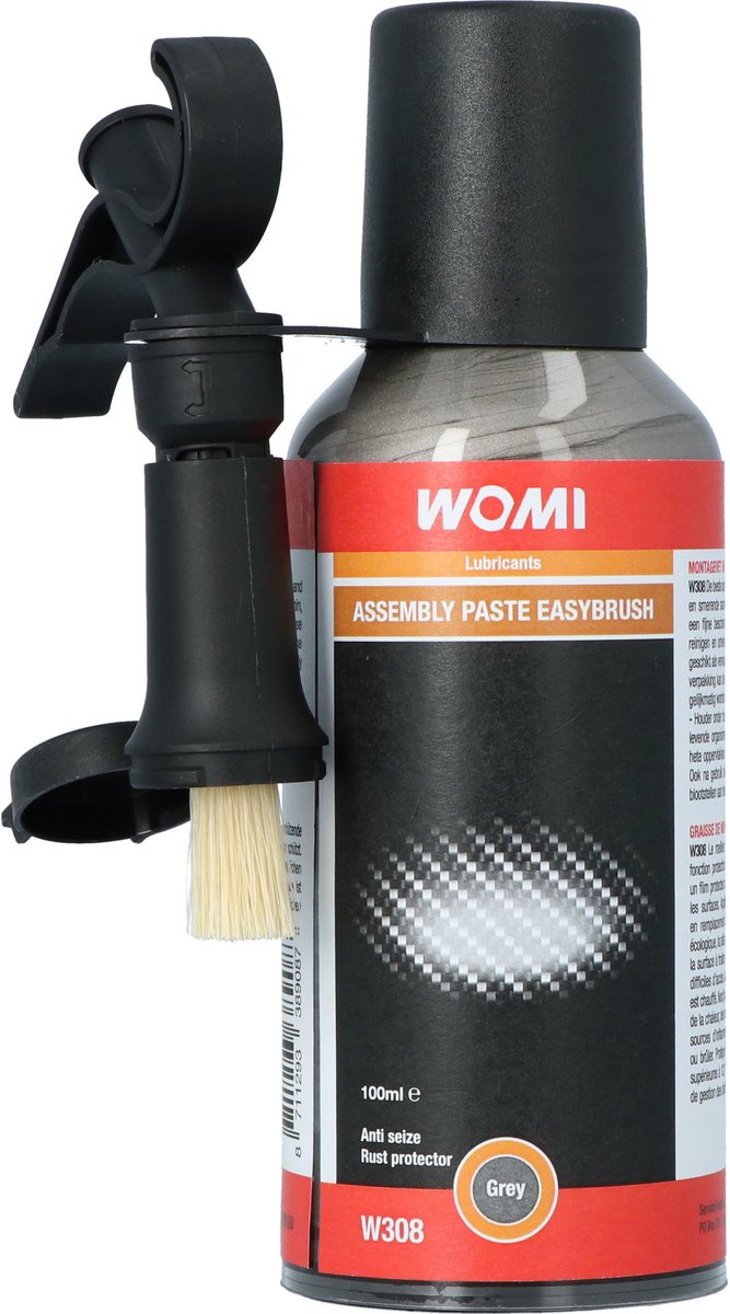 Womi W308 Montagevet – 100 ml – Met Borstel – Slijtvast & Corrosiewerend – Nauwkeurige Applicatie
