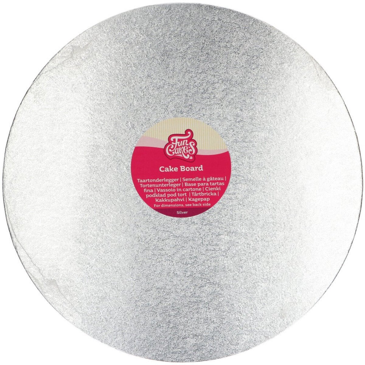 FunCakes Cake Board Rond - Zilver - Ø35 cm - Taartonderlegger - Taartkarton