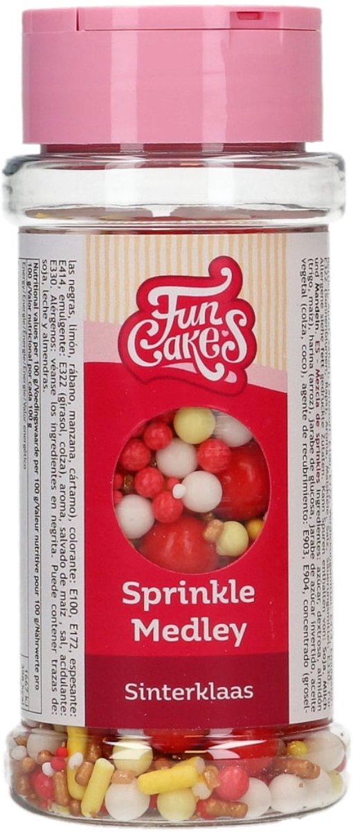 FunCakes Sprinkle Medley - Sinterklaas - 70g - Eetbare Taartdecoratie