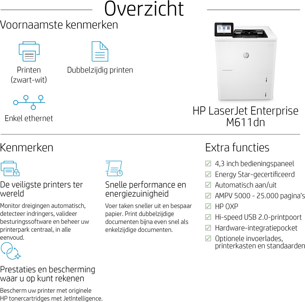 HP LaserJet Enterprise M611dn 1200 x 1200 DPI A4