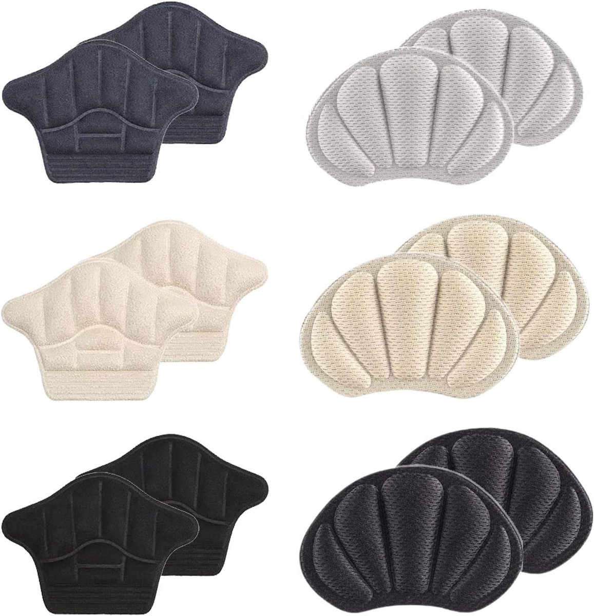MK Stoer -Hielkussentjes - Hielgrepen - Comfort - Dikke rugzolen - Zelfklevende - Antislip - Schoenen - Hielblisterbeschermers voor dames en heren - 6 paar