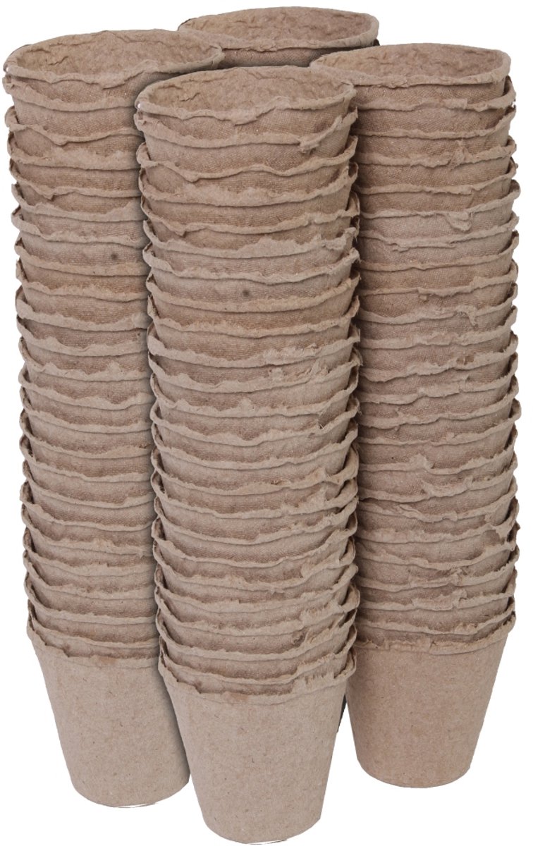 Tuilana® - Turfpotjes/stekpotjes/Moestuinpotjes - Rond 6 cm - Biologisch afbreekbaar- 384 stuks