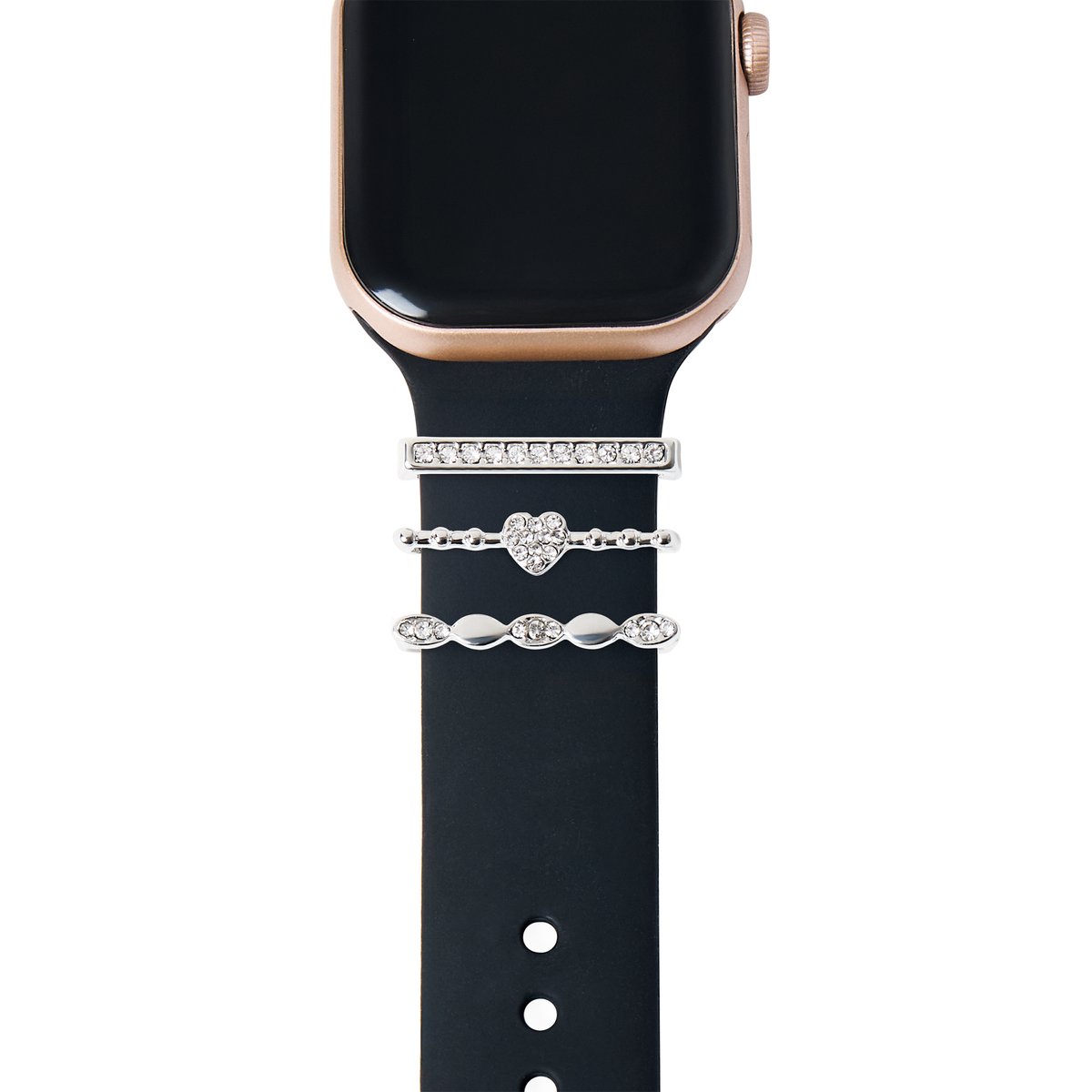 iDeal of Sweden Charms voor smartwatch bandjes - 3pack - Silver Sparkle