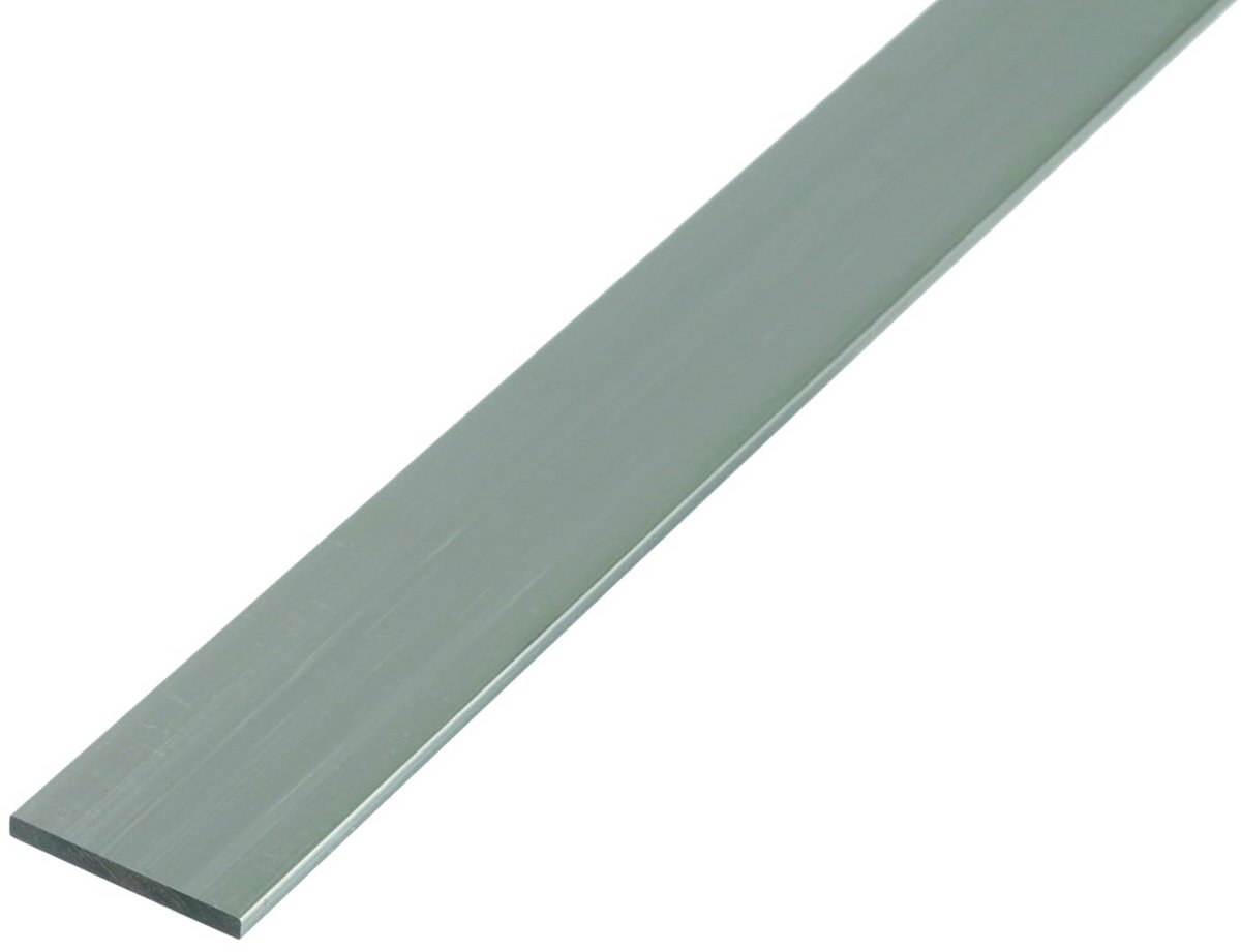 Aluminium BA Profiel Plat 1 Meter - 20mm Breed - Set van 8 Stuks