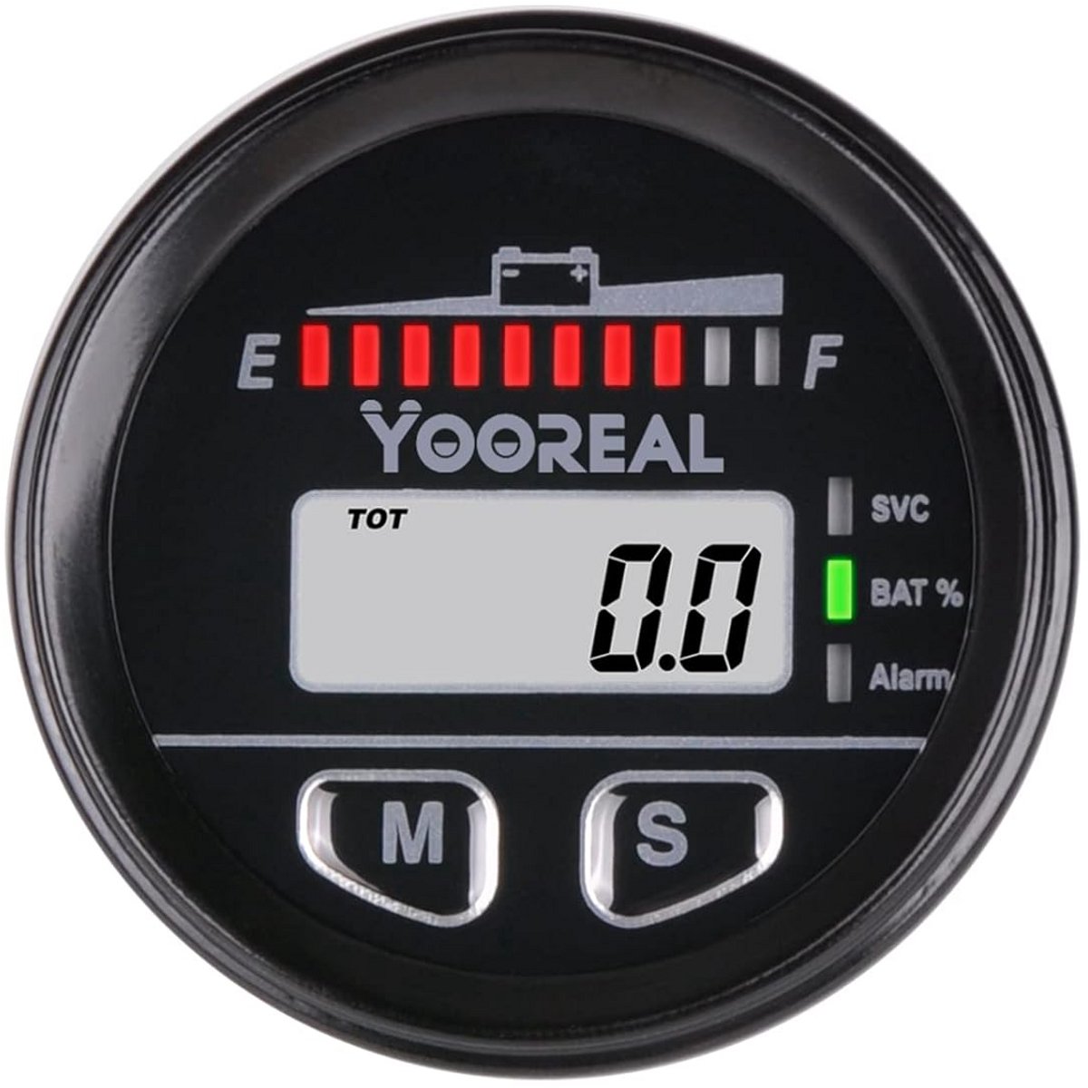 Universele Voltmeter Batterij-indicator met Urenteller voor 12V, 24V, 36V, 48V Systemen