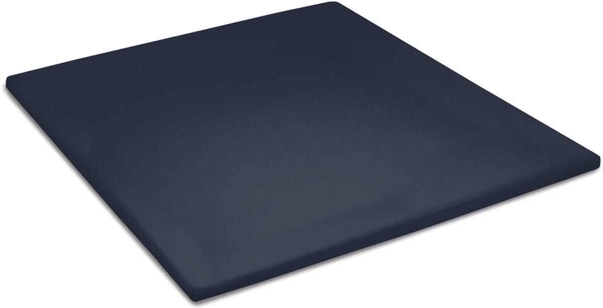 Cinderella Sundays - Topper Hoeslaken (tot 15 cm) - Satijn - 100x210 cm - Blauw