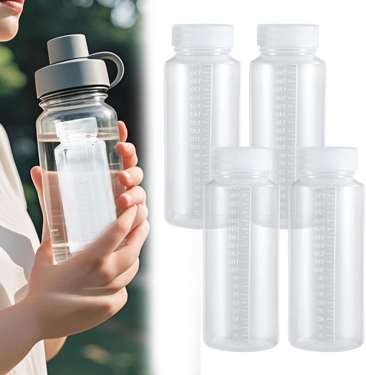 Herbruikbare IJsblokjesvorm voor Waterflessen - BPA-vrij - 4 stuks.