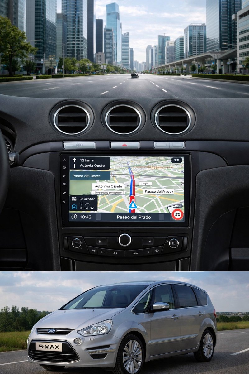 ADIVOX T2 9 inch geschikt voor Ford S-Max 2006-2008 Android 15 CarPlay/Auto/Wifi/RDS/DSP/5G/DAB+