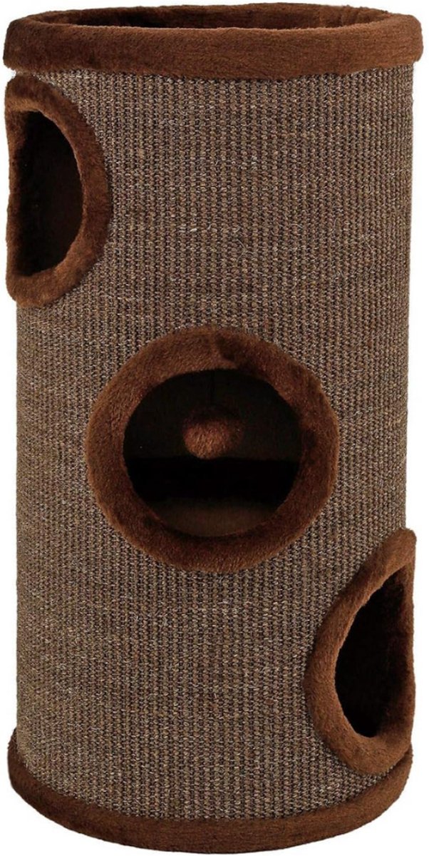 SCH® Krabton - Krabpaal - Krabton voor Katten- Bruin- 36cm x 36cm x 50 cm; 5 kg