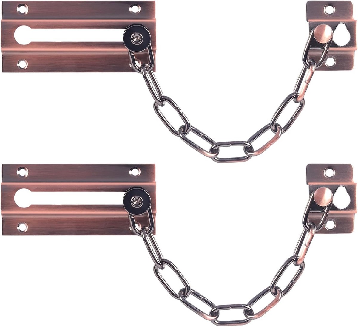 2 Stuks Deurketting Slot Brons Rood – Extra Beveiliging voor Binnendeur