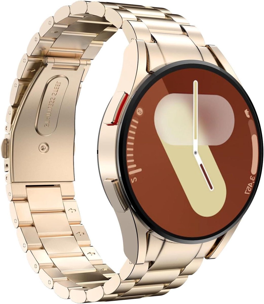 Metalen horlogeband voor Samsung Galaxy Watch, roestvrij stalen vervangende strap, geschikt voor diverse modellen.