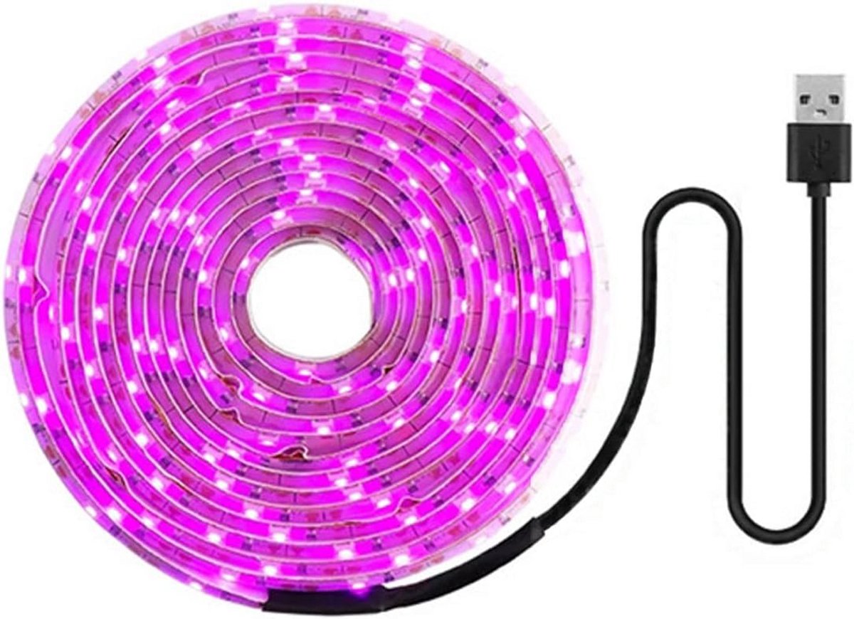 LED Planten Groeilamp Strip Volledig Spectrum 5V USB voor Binnen Tuinieren en Hydrocultuur