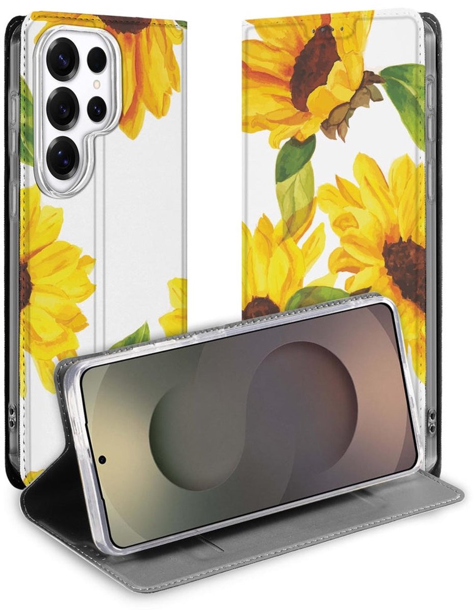 Samsung Galaxy S26 Ultra Book Case Hoesje Zonnebloemen