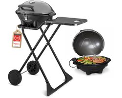 TZS First Austria Elektrische BBQ XXL - met Grillplaat - 2400 W - Grilloppervlak 44 x 33.5cm - Zwart