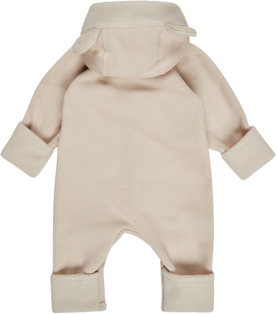 Unisex Baby Kruippak Beige Katoen Teddy Fleece Voering voor Optimale Warmte van Merkloos — afbeelding 2
