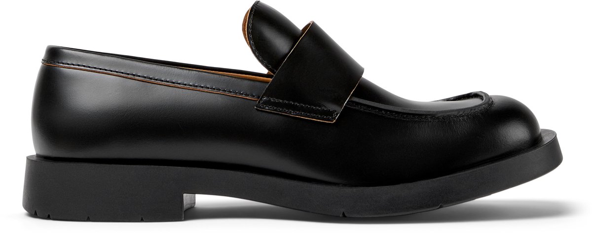 Leather Slipon Loafers - Black