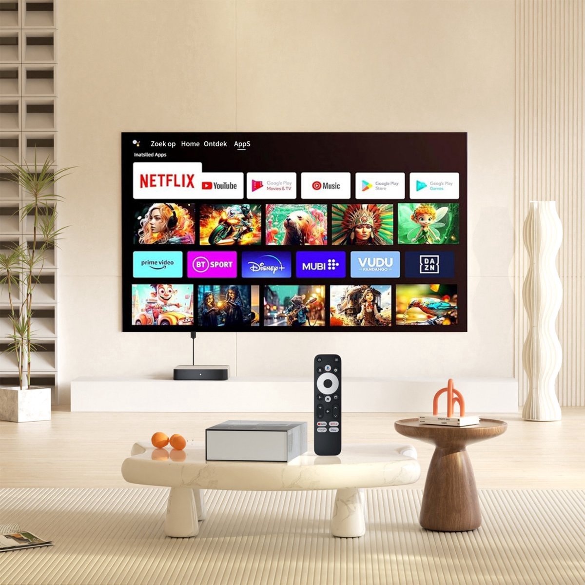 Android TV Box GD2 – Chromecast Google TV – Google Gecertificeerd Media Streamer – Netflix, Disney+, Videoland en meer – 4K HDR - 2GBR, 32GB Opslag — cadeau in Elektronica - foto 8
