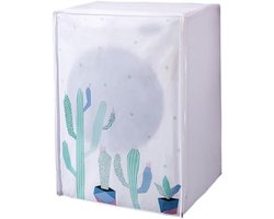 Housse pour chargeur frontal, machine à laver et médicaments, machine à laver copines, imperméable, chaussures de machine à laver PEVA, cadeau pour machine à laver à tambour de 6-8 kg, médicaments (60 x 56 x 83 cm, cactus)