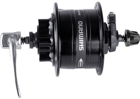 Shimano DH-3D32 Naafdynamo 6-Bolt Quick Release, zwart Uitvoering 36H van Shimano — afbeelding 4