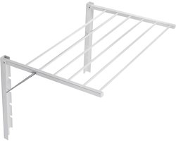 Wandwasdroger - Droogrek muur - Kleding drogen - Inklapbaar ruimtebesparend - 60 cm breed - Wit