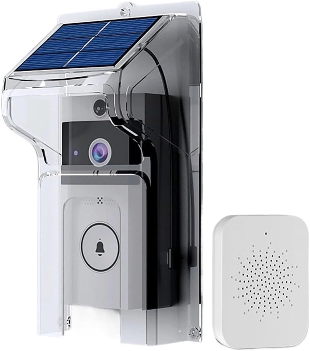 Draadloze Videodeurbel - Slimme Intercom - Veilige Toegang - Zonne-energie Camera - 1x1x1 cm