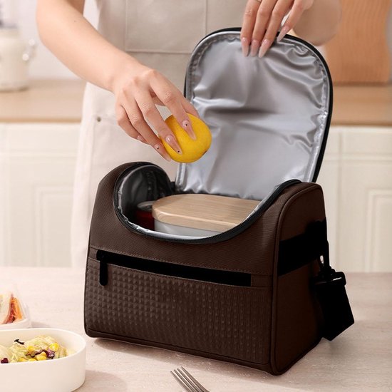 Geïsoleerde Lunchtas - Voedselbox Thermisch - Maaltijden Koel Houden - Drievoudig Gelaagd Design - 25 x 16.5 x 20.5 cm — afbeelding 3