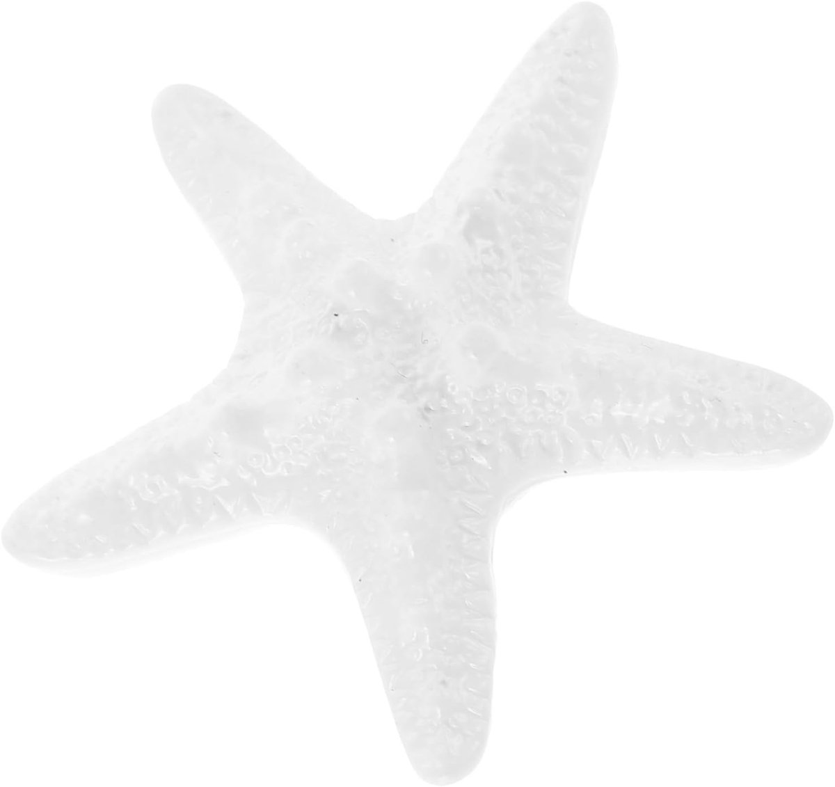 Aquarium Ornament Zeester - Hars Decoratie - Aquarium Inrichting - Mediterrane Stijl - 6.3x6cm - Wit
