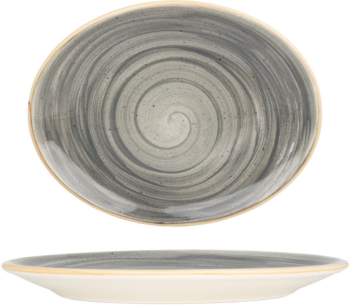Bonna Serveerschaal - Aura Space - Porselein - 25 cm - set van 2