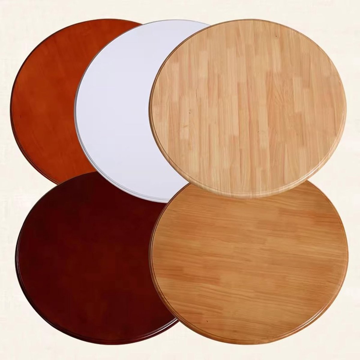 Draaiplateau Hout - Draaibare Tafel - Eettafel Accessoire - Stil en Glad - 60 cm - Walnoot