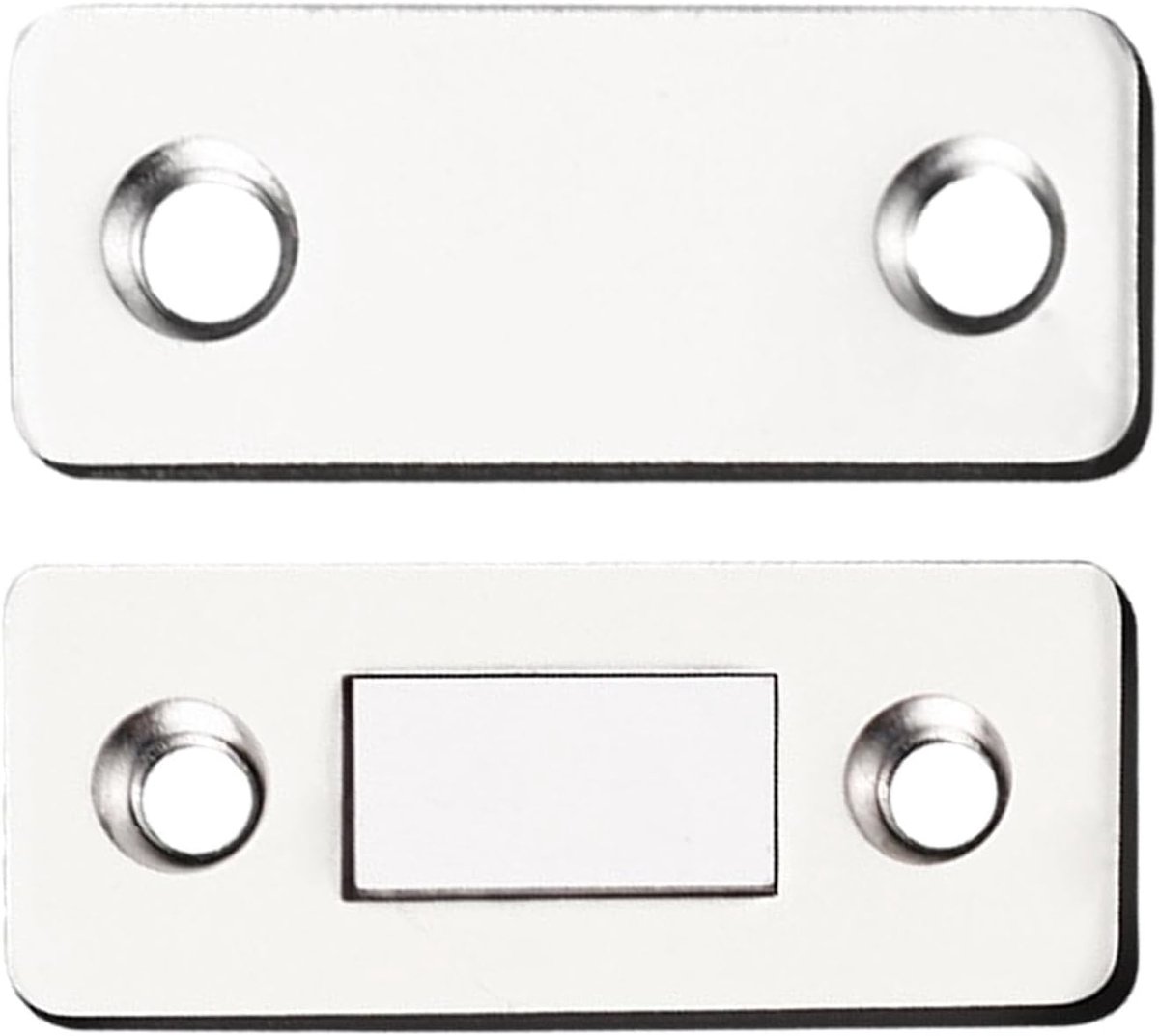 Magnetische Deurvanger - Kastsluiting Meubel - Kasten Dicht Houden - Ultradun Ontwerp - 4.2 x 1.7 cm - Zilver