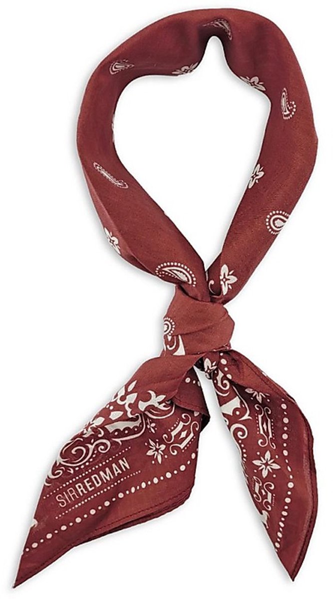 Sir Redman - Sjaals - WORK bandana bordeaux - bordeauxrood / wit