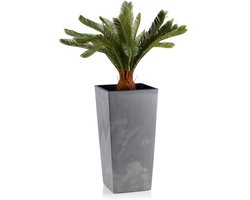 HowHomely Porto Serie - Bloempot - Grijs Beton - 46x25x25 cm