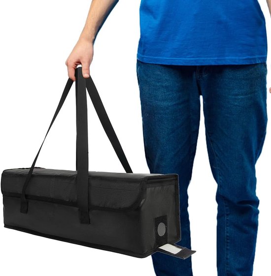 Brandwerende Accutas voor Elektrische Fiets - Lipo Safe Bag - Extra Groot 40x15x15cm - Brandvertragend & Waterdicht - Veilige Opbergtas voor Thuis & Transport - Zwart van Merkloos — afbeelding 3