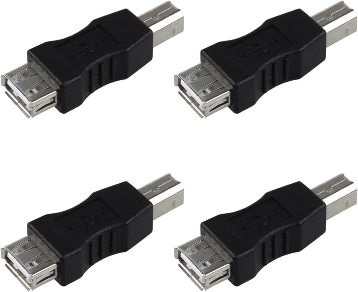 USB Adapter - Type A naar B - Apparaat Connectie - Handige 4-Pack - Compact Formaat